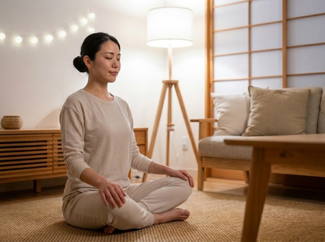 Hít thở chậm trước khi đi ngủ