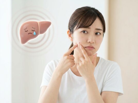 Gan yếu ảnh hưởng làn da
