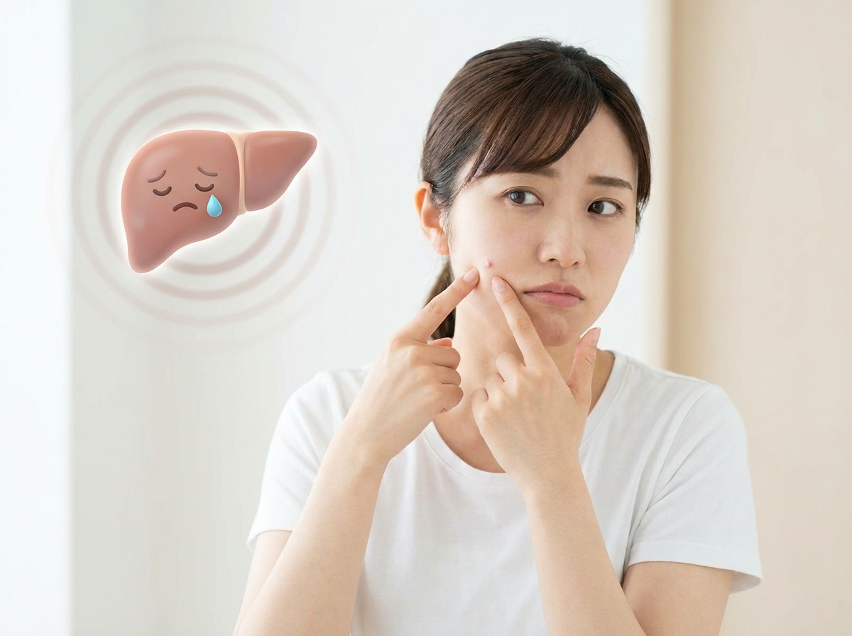 Gan yếu ảnh hưởng làn da